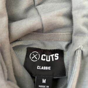 Cuts Clothing Classic Cotton Hoodie Sweatshirt in Sage Green Size M
